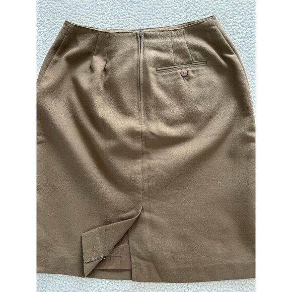Vintage Karen Morgan Camel Pencil Skirt Size 6 - Picture 2 of 6
